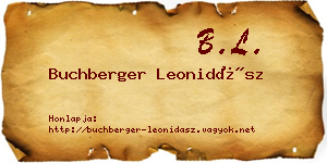 Buchberger Leonidász névjegykártya